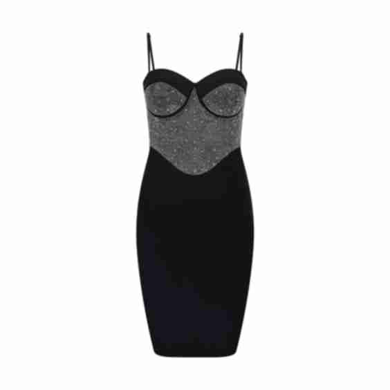 Embellished Bandage Mini Dress