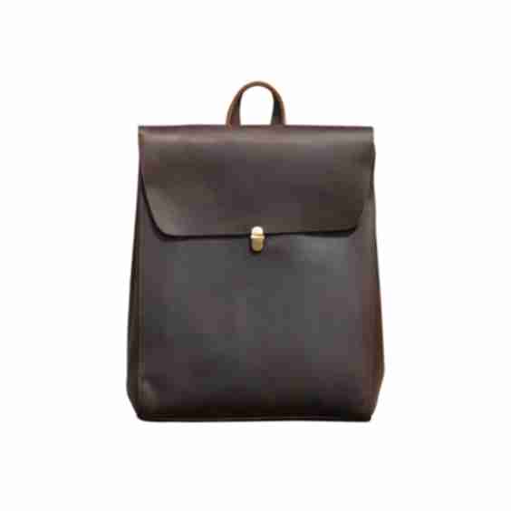 Handmade Worn Look Genuine Leather Slim Backpack