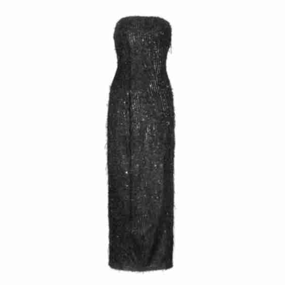 Uma Fringe Sequin Maxi Dress