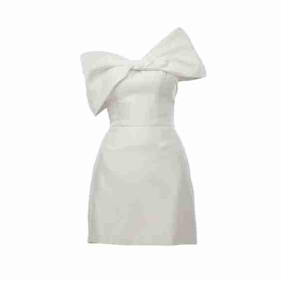 Joy Dress + Shoulder Bow Strapless Mini 