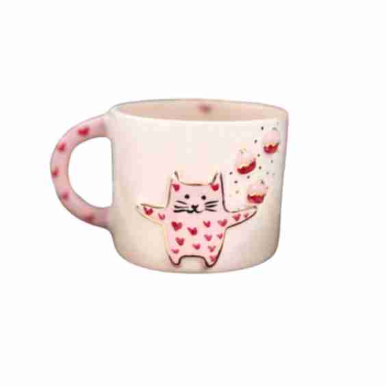 Handmade Cat Lover Ceramic Mug
