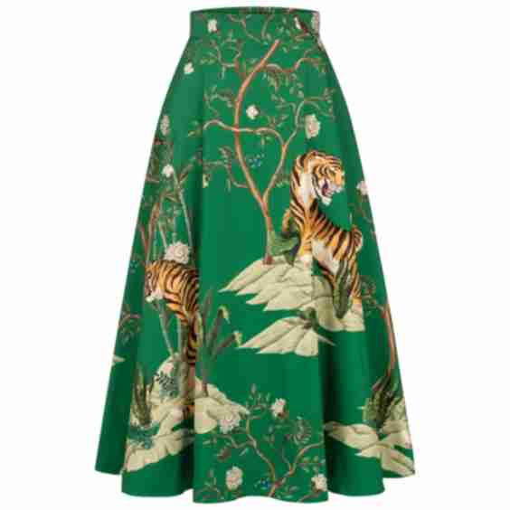  Tiger Print Maxi Skirt