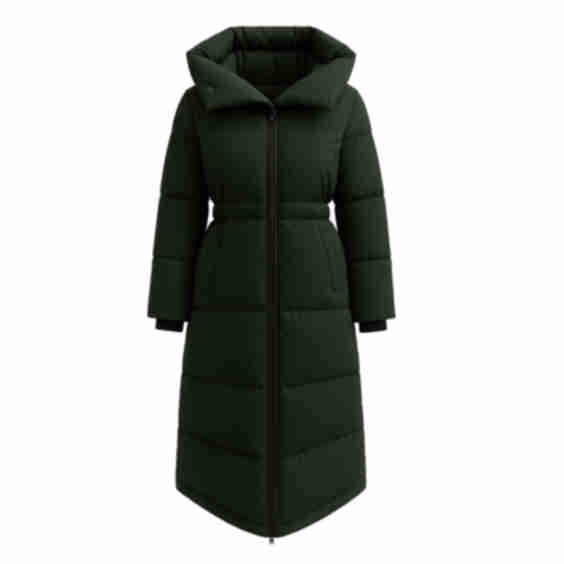 Alexis Longline Padded Puffa Coat With Cowl Hood 