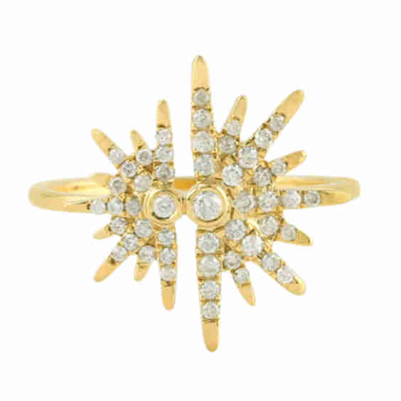 Designer Sunburst Diamond Ring