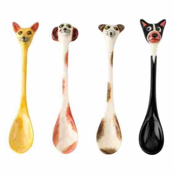 Ceramic Dog Spoons