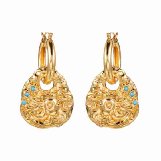 Flying Bird Love Odyssey Ancient Phoenix Coin Drop Earrings