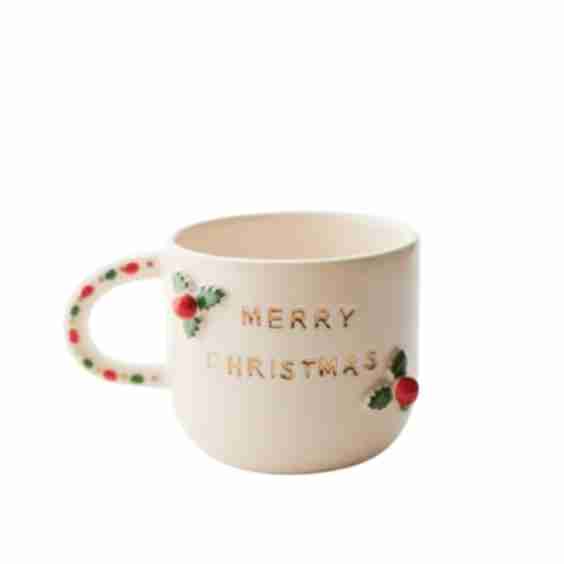 Merry Christmas Handmade Ceramic Mug