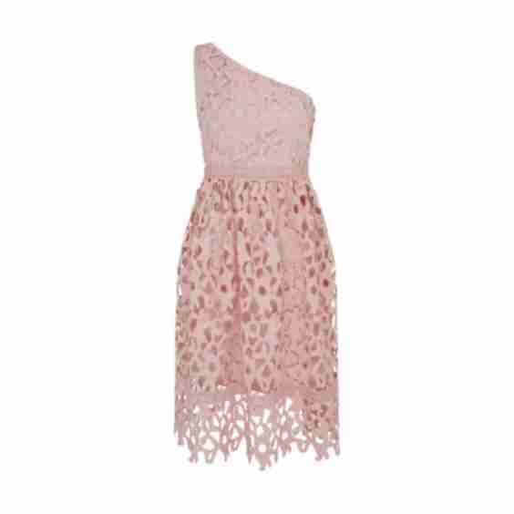 One Shoulder Lace Dress