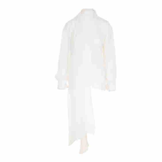Pure Silk Scarf Collar Blouse