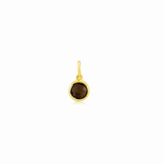 Bali 9Ct Gold & Smokey Quartz November Birthstone Pendant