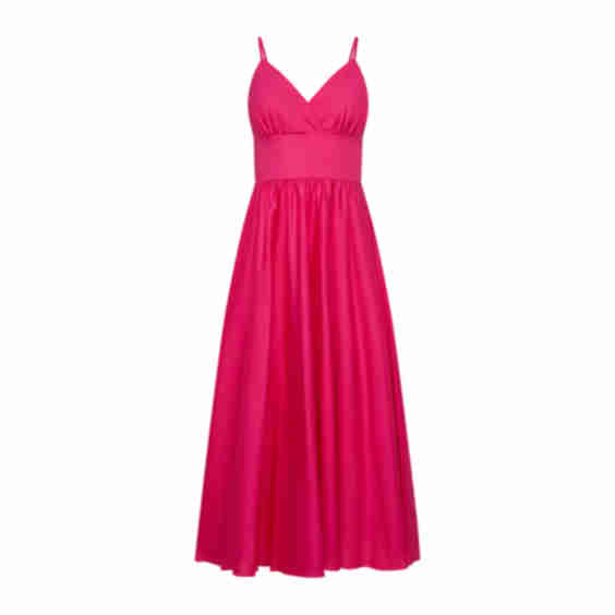Seren Cotton Dress In Fuchsia