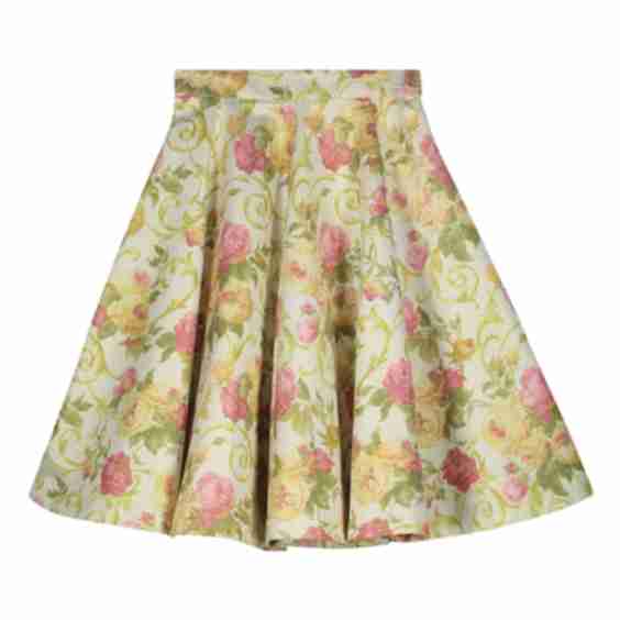 Iconic Romantic Indo Western Floral Midi Skirt