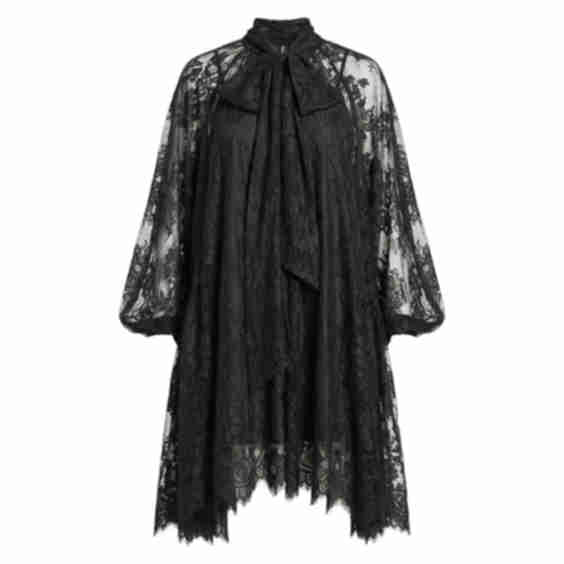 Floral Lace Long Blouseon Sleeves Design Dress 