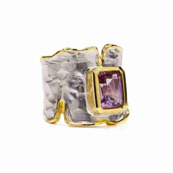 Cyra Iconic Octagon-Cut Amethyst Ring