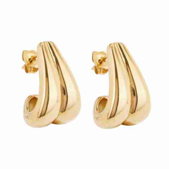 Retro Waterfall  Hoop Earrings