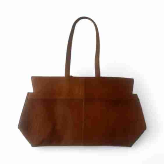 Walnut Leather Tote Bag