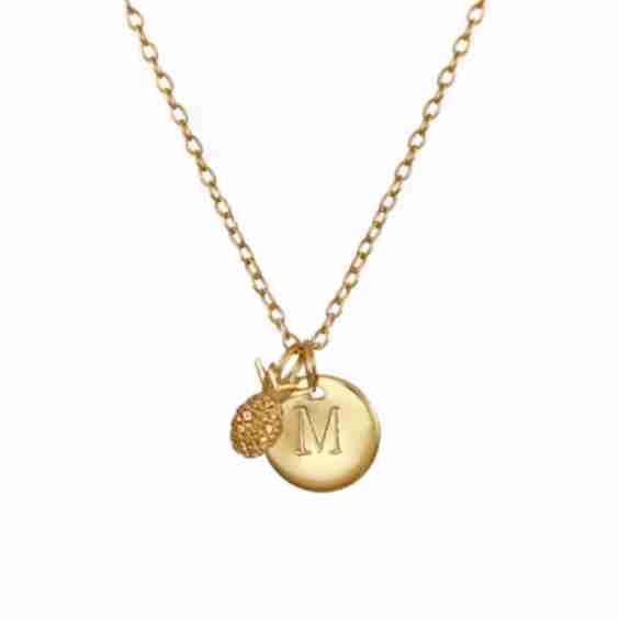 Pineapple Initial Necklace