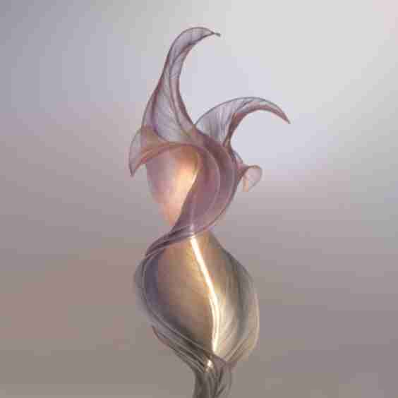 Modern Sculptural Fabric Floor Lamp From Mirei Monticelli Aquarius