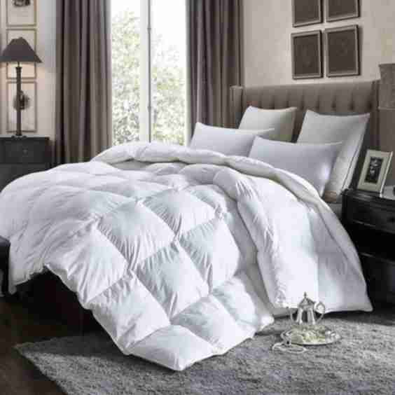 Luxurious King Size Lightweight Goose Down Comforter Duvet Insert All Season 