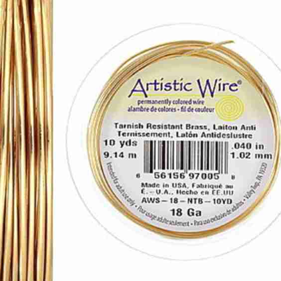 Tarnish Resistant Brass 18 Gauge 10 Yards