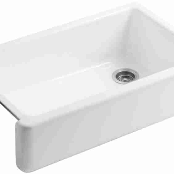 Whitehaven 35-11/16" Self-Trimming Farmhouse Single Basin Enameled Cast Iron Kitchen Sink