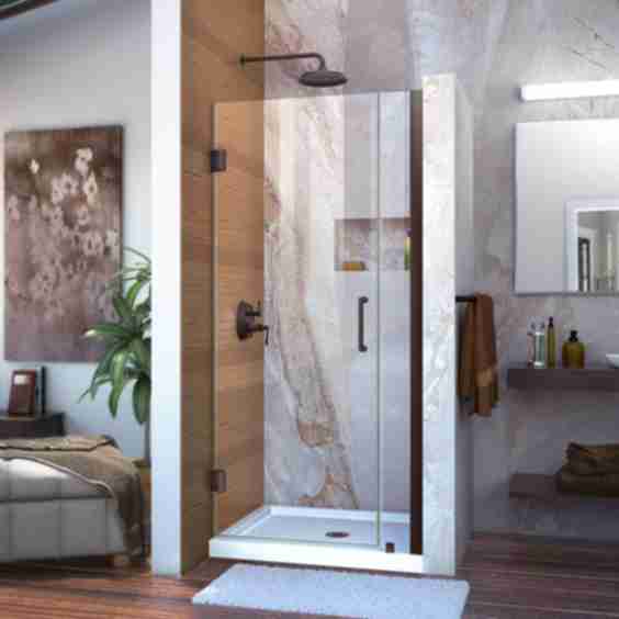 Shdr 20317210 06 Unidoor 72 High X 32 Wide Hinged Frameless Shower Door With Clear Glass