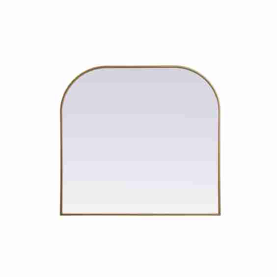 Blaire 40 W x 38 H Modern Arched Bathroom Wall Mirror