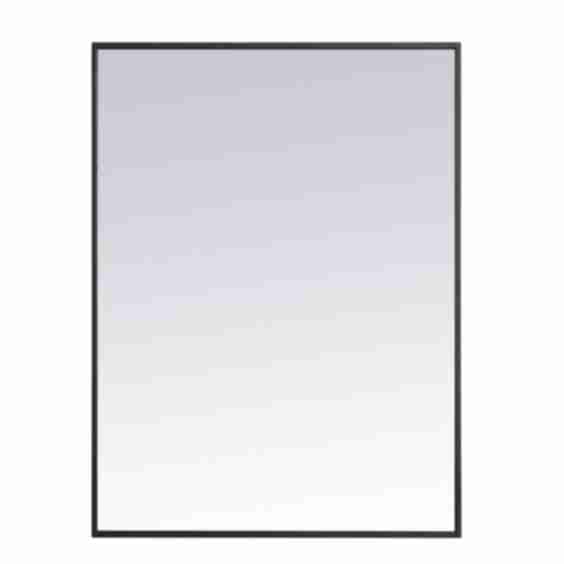 MR42736BK Monet 27" W x 36" H Contemporary Rectangular Metal Framed Bathroom Wall Mirror
