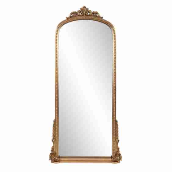 71-7/8" x 33-7/8" Arched Wood Framed Accent Mirror