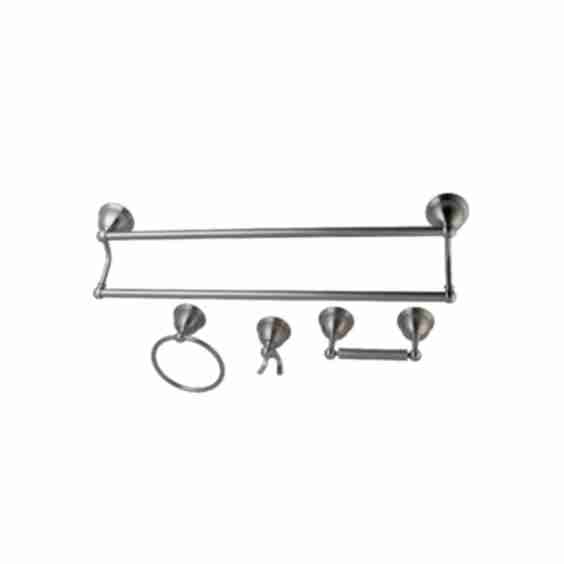 Restoration 4 Piece Bathroom Package With 24" Towel Bar, Robe Hook, Towel Ring, Toilet Paper Holder
