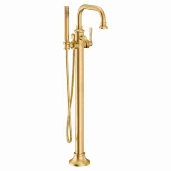 Colinet Floor Mounted Tub Filler with Built-In Diverter