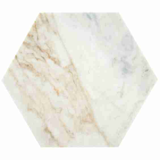 Arabescato Venato 8  x 9  Hexagon Honed Marble Floor And Wall Tile