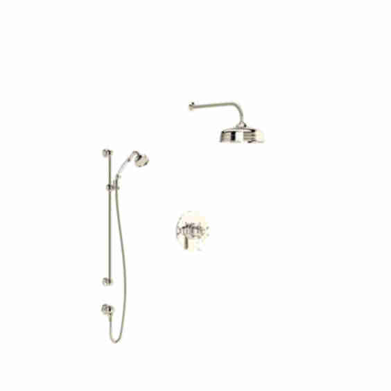  Edwardian Thermostatic Shower System with Shower Head Hand Shower and Hose