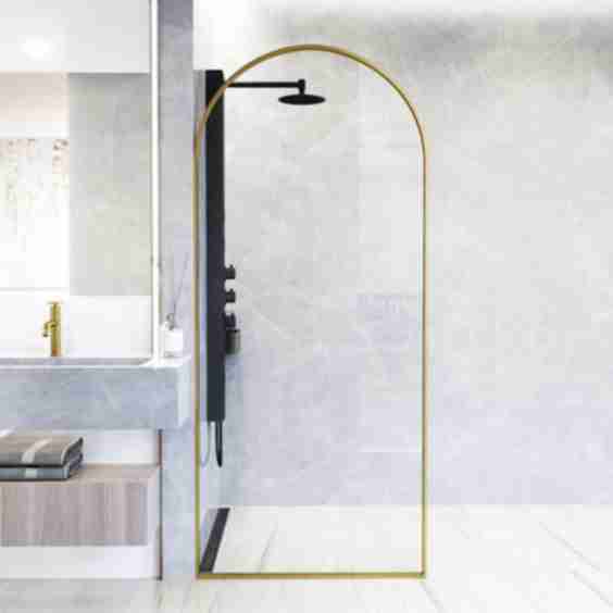 Arden 78" High x 34" Wide Shower Screen Framed Shower Door with Clear Glass