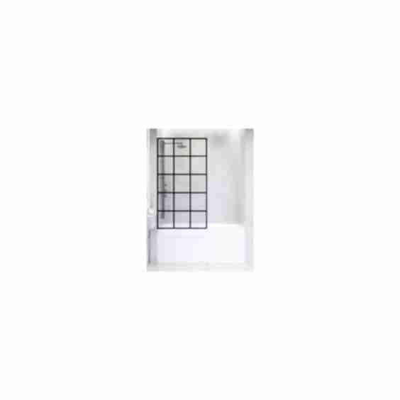 Mosaic 62" High x 34" Wide Shower Screen Framed Tub Door with Clear Glass