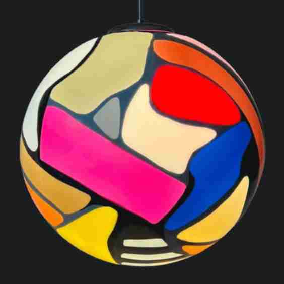 Rainbow-Hued Pendant Light