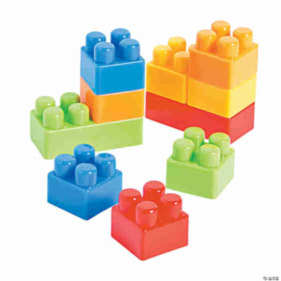 Color Building Block Valentine Exchanges For 12