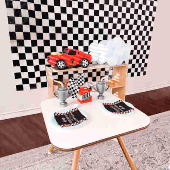 Race Car Fuel Can Red & White Paper Popcorn Boxes