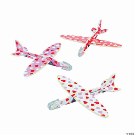 Bulk 48 Pc. Mini Valentine's Day Heart Print Gliders