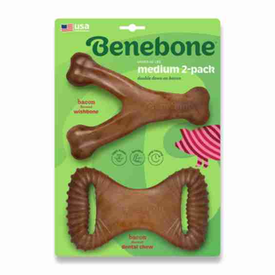 2-Pack Wishbone Dental Chew Dog Toy, Small