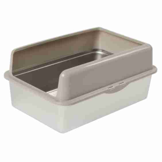 High-Sided Stainless Steel Litter Box