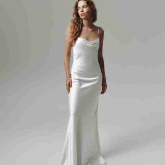 Morgan Backless Silk Satin Gown