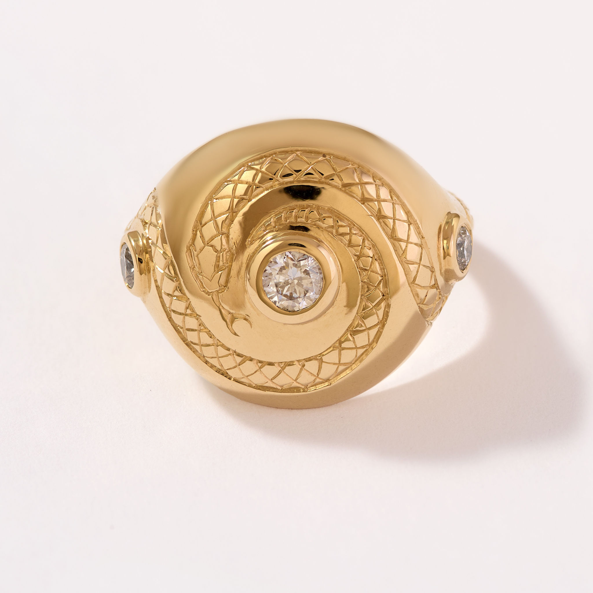 Sky Signet X Bay Garnett Ring 
