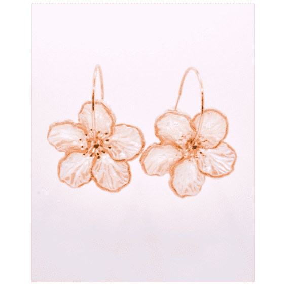 Hoops with Flower Earring