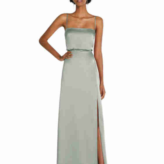 Low Tie Back Maxi Dress With Adjustable Skinny Straps