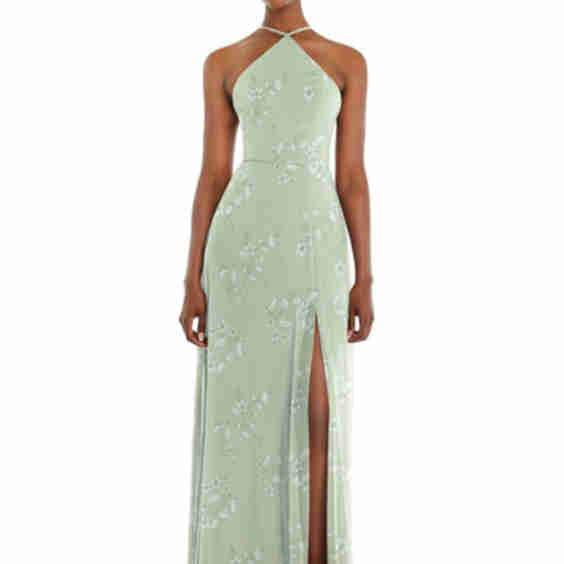 Diamond Halter Maxi Dress with Adjustable Straps