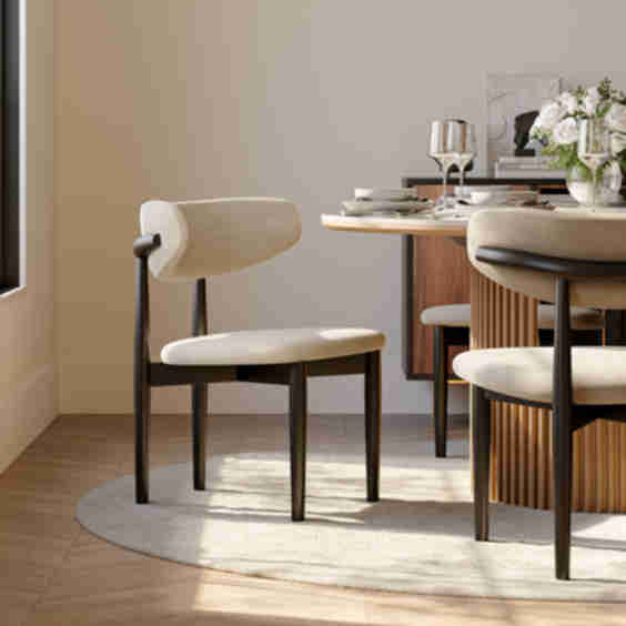 Mid Century Modern Wood Dining Chairs Set Of 2