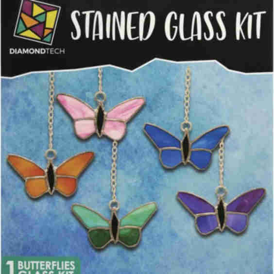 Butterflies Pre-Cut Stained Glass Kit