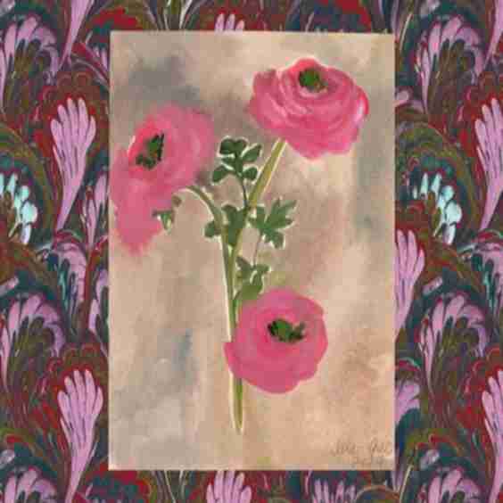 Marbled Florals #1 Art