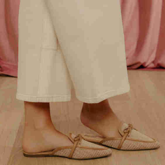 The Zamora Raffia Woven Flats